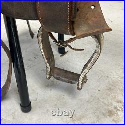 Western saddle 20 24 on eco-Lather color dark brown finish FOR USE OR DISPLAY