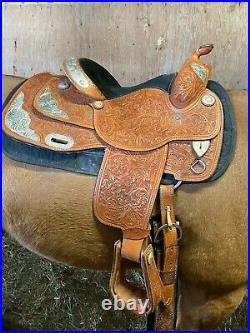 Western show saddle