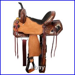 Wildhide Series Alma Barrel Saddle Floral Tooling Full QH Bars 15 NEW