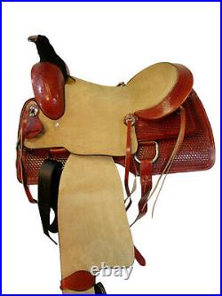 Working Horse Saddle 17 16 Pleasure Western Ranch Roping Tooled Leather Package