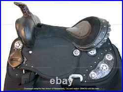 YOUTH WESTERN SADDLE 14 in KIDS BARREL RACING TRAIL SYNTHETIC CORDURA USED SET