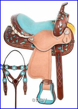Y&Z Premium Leather Western Horse Saddle Tack Set Size 14 to 18(Y&Z)