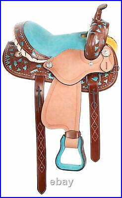 Y&Z Premium Leather Western Horse Saddle Tack Set Size 14 to 18(Y&Z)