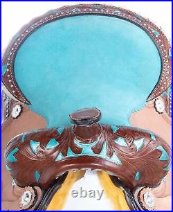 Y&Z Premium Leather Western Horse Saddle Tack Set Size 14 to 18(Y&Z)