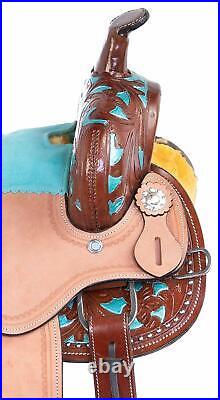 Y&Z Premium Leather Western Horse Saddle Tack Set Size 14 to 18(Y&Z)