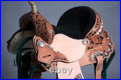 Youth Child Premium Leather Western Pony Miniature Horse Saddle Tack (10 & 12)