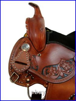 Youth Cowgirl Kids Barrel Racing Pleasure Horse Leather Trail Used Set 10 12 13