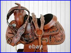 Youth Cowgirl Kids Barrel Racing Pleasure Horse Leather Trail Used Set 10 12 13