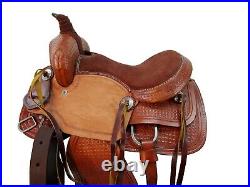 Cavallo Western Adulto Tooled Vera Pelle Di Ricambio Parafanghi Sella Fatto A Mano Venduti In G 552465