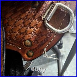 Youth/Pony Western saddle 12 1/2 suede seat V. H. Saddlery Circle M Basket Stamp