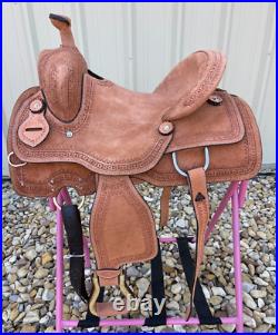 Youth Roughout Western Saddle 12-13 Kids Ranch Training Horse Tack Free Ship