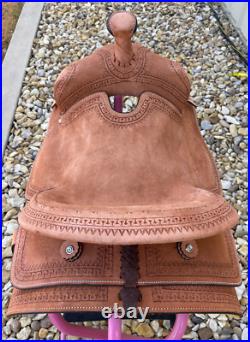 Youth Roughout Western Saddle 12-13 Kids Ranch Training Horse Tack Free Ship