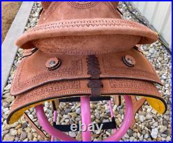 Youth Roughout Western Saddle 12-13 Kids Ranch Training Horse Tack Free Ship