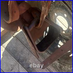 Youth Vintage Western Horse Saddle BLeather Traditional Design 13 in practice