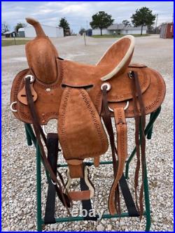 Youth Western Rough Out Barrel Saddle Serpentine Tooling 10 12 13 Free Shipp