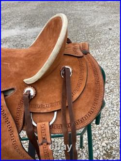 Youth Western Rough Out Barrel Saddle Serpentine Tooling 10 12 13 Free Shipp