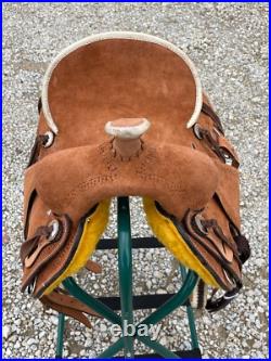 Youth Western Rough Out Barrel Saddle Serpentine Tooling 10 12 13 Free Shipp