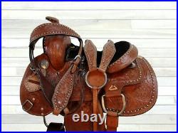 Youth Western Saddle Kids Barrel Saddle Trail Comfy Used Leather Tack 12 13