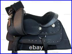 Youth Western Saddle Kids Pleasure Barrel Racing Black Horse Saddle Set 12 13 14