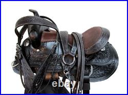 Youth Western Saddle Kids Pleasure Barrel Racing Used Leather Tack Set 12 13 14